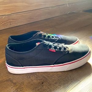 Mens Black Vans Size 11.0 with red interior